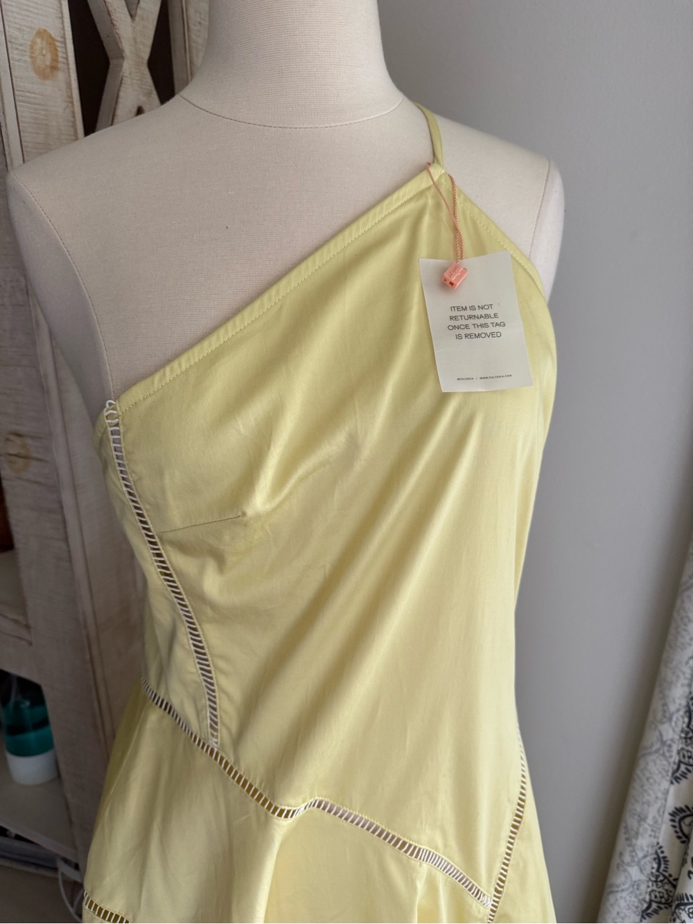 NWT Cult Gaia lime sabra rare barrel dress L $598 - Picture 3 of 9